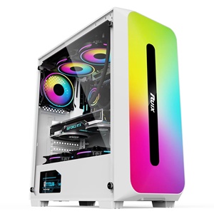 カスタムゲーミングPCケーシングガラスゲーミングコンピューターケースATXゲーミングPCケースホワイトカラーハイエンドデスクトップCPUコンピューターシャーシ - Product Image 3