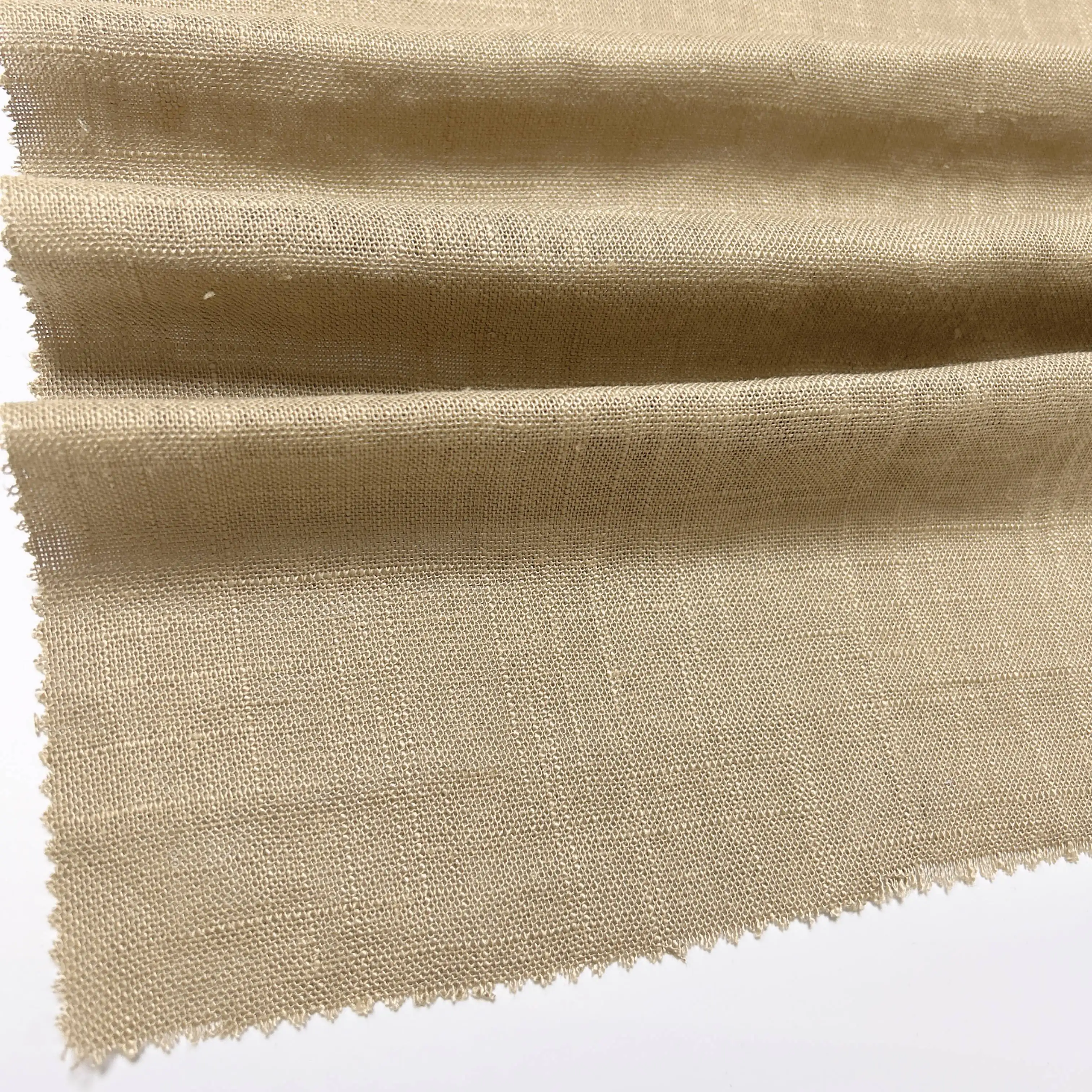Kain Linen warna kustom kualitas tinggi kain celup lembut terasa pabrik tekstil berkelanjutan populer untuk pakaian