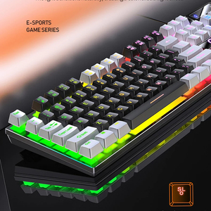 Teclado con cable K500 de color personalizado lavable para juegos RGB teclado para jugadores teclado con cable para ordenador