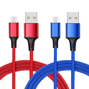 OEM USB Cデータケーブル1mナイロン編組高速充電2AマイクロコードAndroidスマートケーブル電話コンピュータ使用可能3フィート6フィート10フィート - Product Image 1
