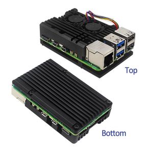 Werkseitig Original Raspberry Pi 5 Guard Shield Aluminium legierung Box Metall gehäuse mit PWM Dual-Fan Active und Passive Kühlung für Rpi5 - Product Image 3