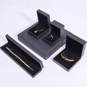 Bán buôn sang trọng màu đen Giấy hộp đồ trang sức cá nhân biểu tượng tùy chỉnh Vòng Cổ Vòng đeo tay bao bì các tông Giấy hộp đồ trang sức - Product Image 6