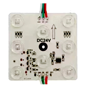 RGBW 8 moduli led 24V 1824 DMX512 IC quadrato 8 modulo led per pubblicità plafoniera scatola 24v dmx512 modulo led