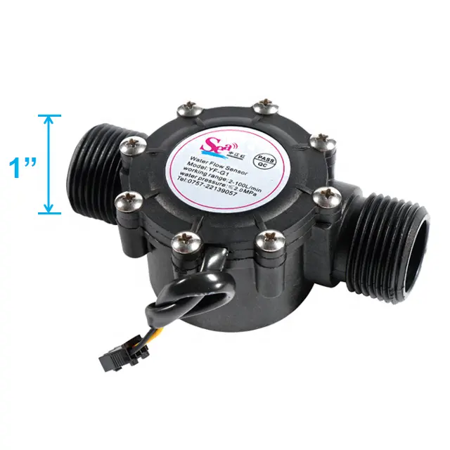 Mar YF-G1 DN25 de sensor de flujo de agua Hall sensor medidor de flujo accesorios de calentador de rango de flujo 2-100L/min