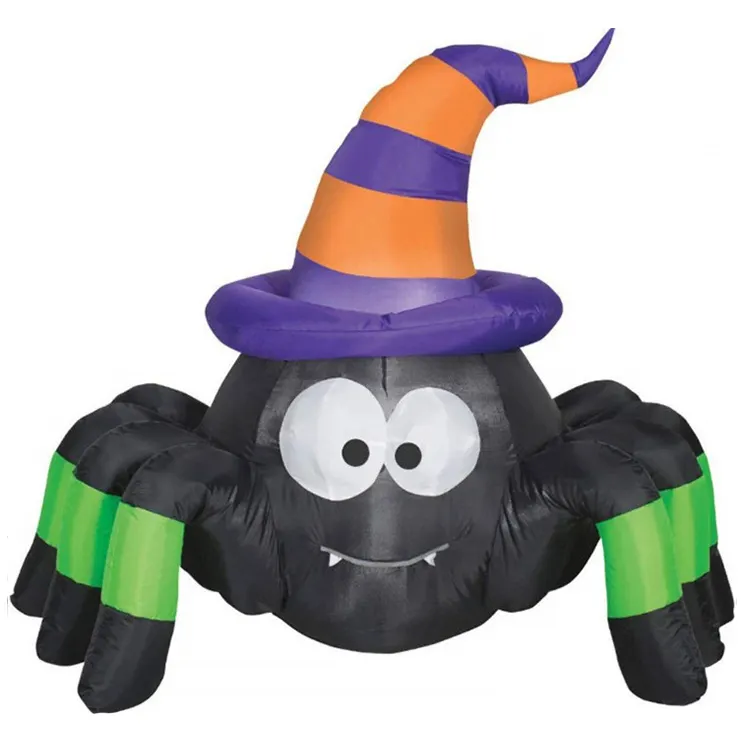 Halloween inflable 4 'de largo araña W sombrero