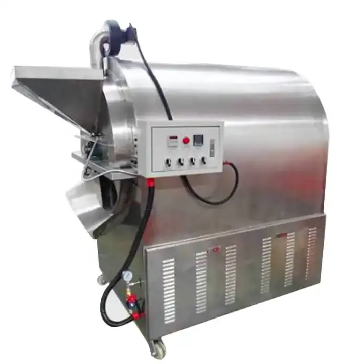 Capacità Tamburo rotativo elettrico castagno torrefazione grano torrefazione macchina per la torrefazione con prodotti alimentari in acciaio inox