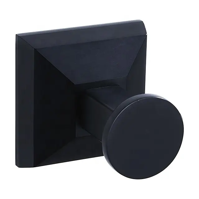 Vendita calda ottone nero opaco appendiabiti gancio accessori per il bagno appendiabiti a parete
