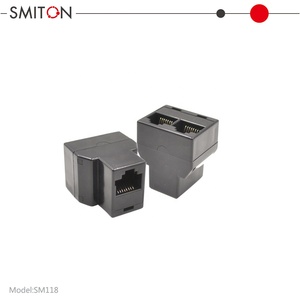 Conector de acoplador RJ45 8P8C personalizado, divisor Ethernet RJ45 con conexiones de cable paralelo - Product Image 2