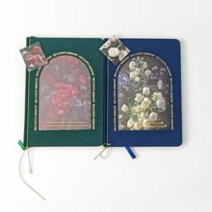 Cuaderno de cuero PU personalizado de fábrica con estampado en caliente hermosa flor rosa para colorear libro de notas impresión Papel de cuaderno barato - Product Image 6