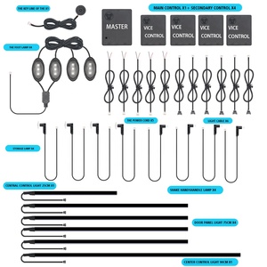 Led iç çok renkli RGB akrilik senfoni ortam Fiber optik ışık ortam ışığı 18 in 1 led araba ortam ışığı kiti - Product Image 6