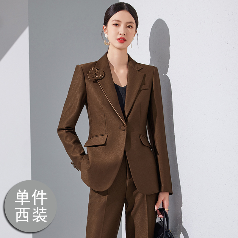 Dark brown suit