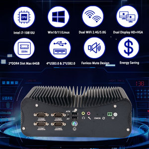 Minipc Intel Ubuntu X86 2 Ethernet Dual Lan Intel Computadora Core i7 10810U Mini PC Linux Win 10 11 Mini PC Industrial - Product Image 3
