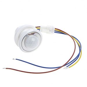 Interruptor de sensor de movimiento infrarrojo con detector PIR LED de 40mm con retardo de tiempo ajustable luz oscura - Product Image 1