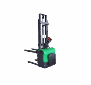 Apilador de alcance eléctrico automático de 1,5 toneladas Carretilla elevadora eléctrica de bajo costo con estructura de plataforma para carga y descarga - Product Image 1