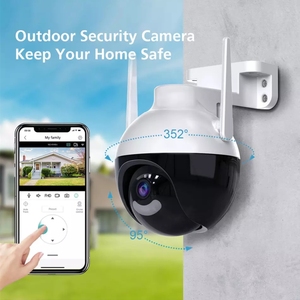 Yeni 4MP ICSEE kablosuz güvenlik kamera projektör açık AI İnsan algılama CCTV gözetim XM 2K Wifi PTZ IP kamera - Product Image 6