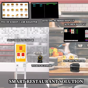 Restaurant digitales Menü Bestellung Ticketing Token-Kiosk Lösung elektronische Schlange-Maschine Schlange Ticketnummer Anzeigensystem - Product Image 2