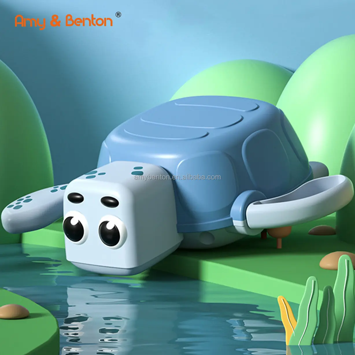 Rüzgar Up oyuncaklar yüzme kaplumbağa küvet yürümeye başlayan oyuncaklar su oyun oyuncak hayvan bebek yürümeye başlayan için