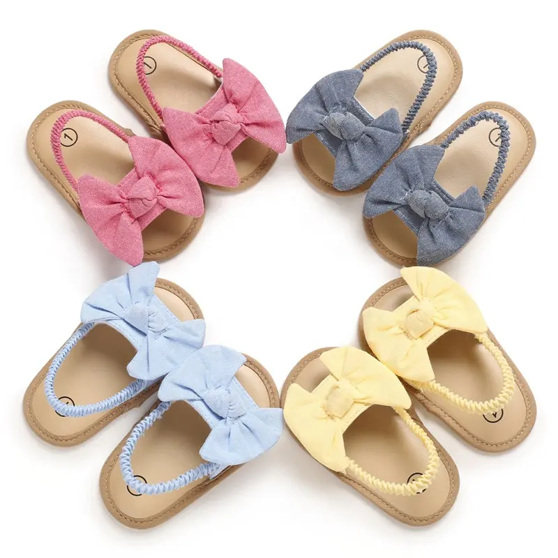 Sapatos de bebê 0-1 ano de verão, sapatos para bebês de sola macia e contínua, sandálias respiráveis