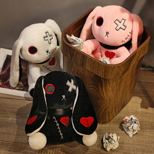 売れ筋ハロウィンダークラビットぬいぐるみイースターバニードールゴスドールダークパンク生まれ変わったウサギぬいぐるみ