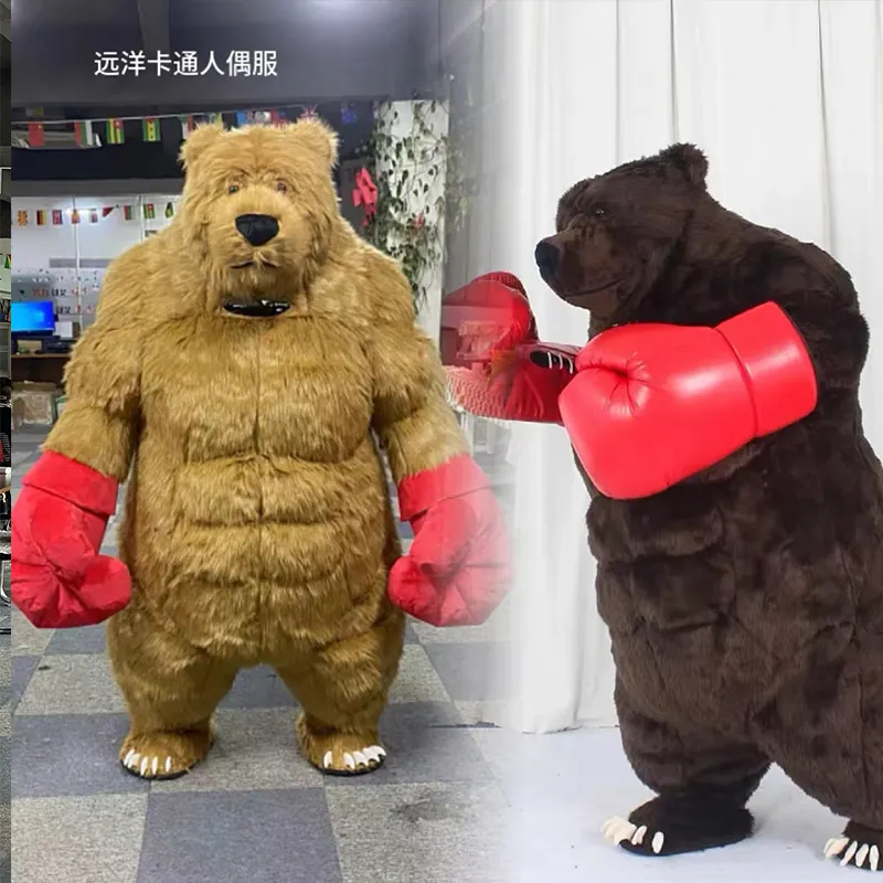 Prezzo di fabbrica taglia 2m di alta qualità gonfiabile orso da boxe tigre adulto Panda costumi Costume mascotte gatto per la pubblicità