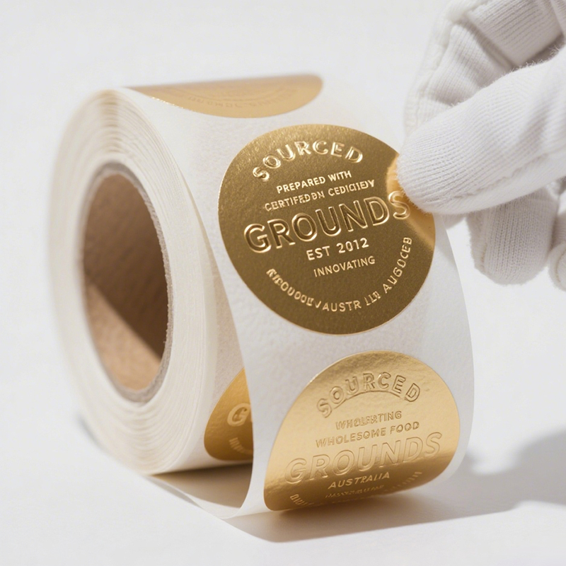 Embossed sticker