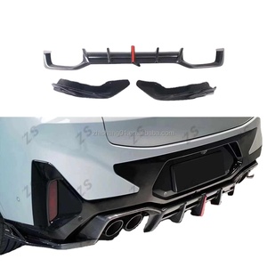BMW X3M X4M F97 F98 modifikasyon için ZS ve işık arka dudak vücut kiti ile AE tarzı karbon arka difüzör yükseltme - Product Image 1