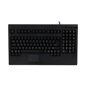 家庭用デスクトップキーボード用のタッチパッドとマウスボタンを備えた大型標準有線キーボード - Product Image 1