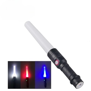 USB ชาร์จ Blue Light สัญญาณไฟฉายฐานแม่เหล็ก RGW Tri สีไฟฉายรถไฟสัญญาณ - Product Image 1