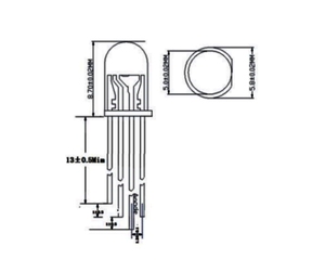 PL9823 <strong>IC</strong> Built-in F5 5MM Full Color <strong>LED</strong> Bead Point Light Source Module, Exposed Lamp 5V - Product Image 3