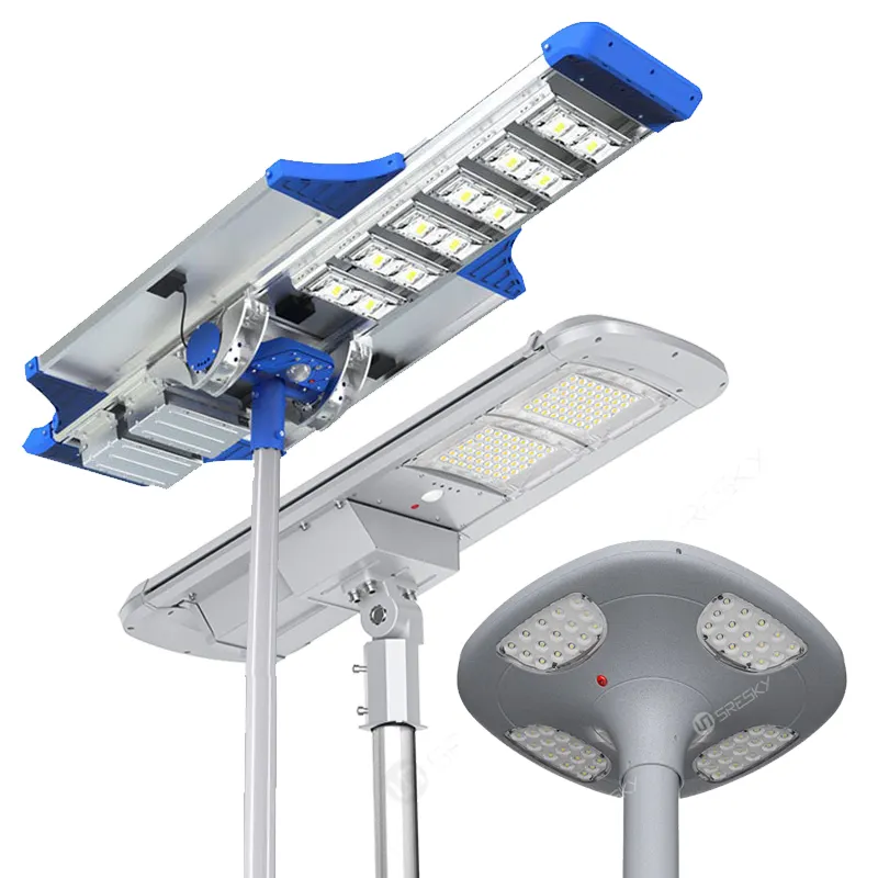 CE ROHS OEM luci di via listino prezzi intelligente tutto in una luce Solare del LED 10W 20W 40w 60w 80w 100w 120w 150w luce di via solare di fabbrica