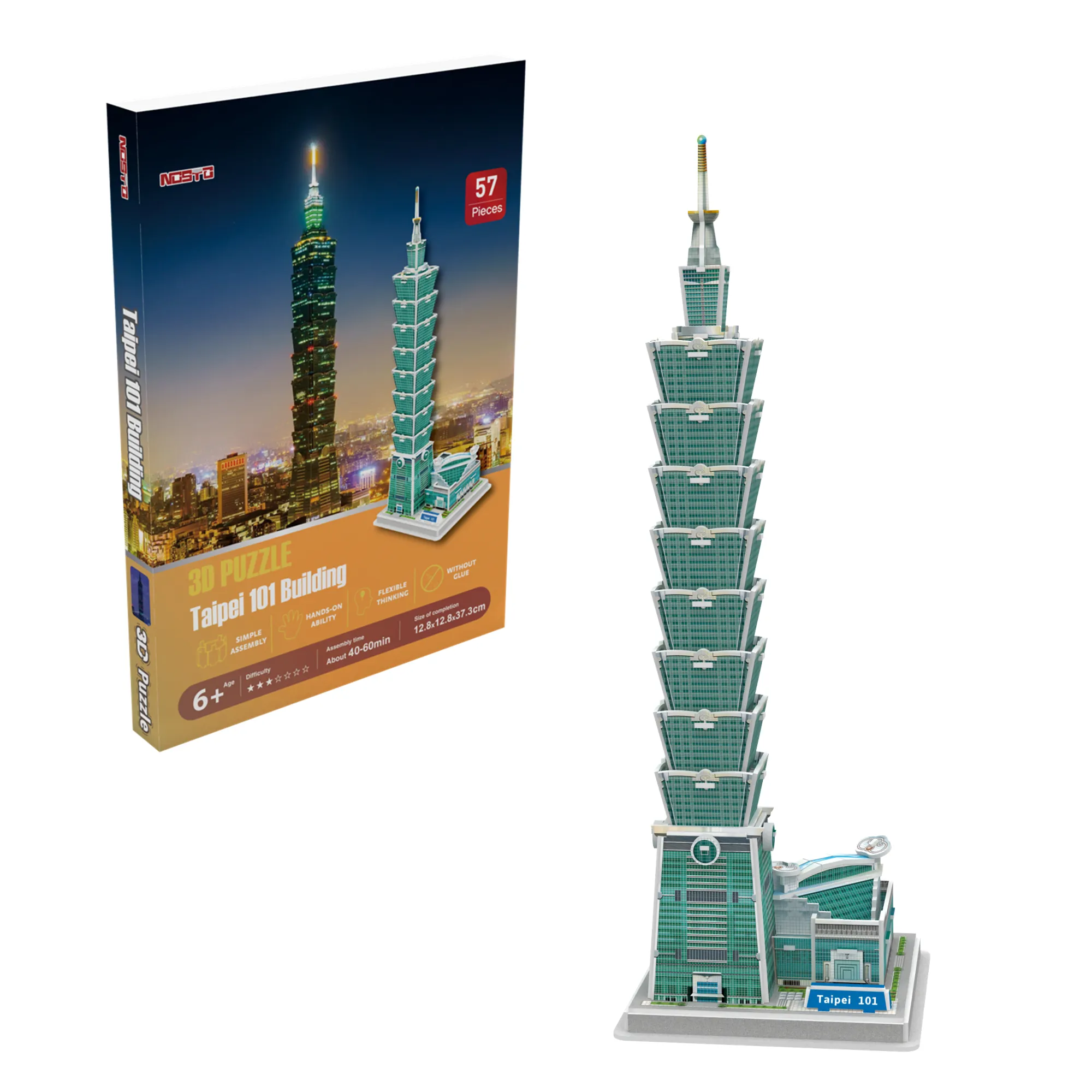 Puzzle educativo 3D di fama mondiale serie di architettura Tai Pei 101 gioco di giocattoli educativi per bambini