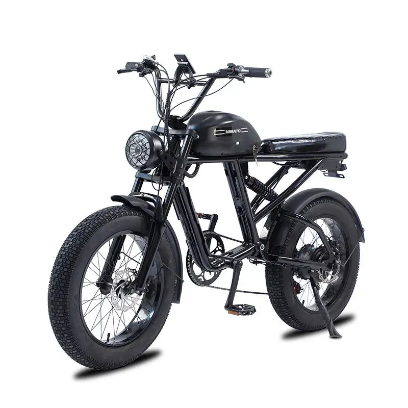 E bisiklet motosiklet x20 inç retro alüminyum alaşımlı çerçeve 4.0 yağ lastik 23ah 1500w süper güç retro ebike 1500w