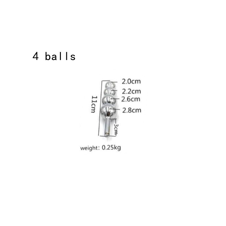 Plug anal argenté (4 boules)