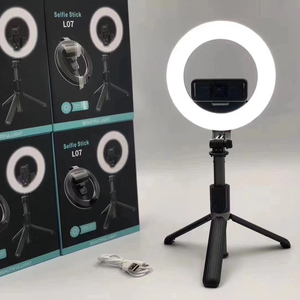 L07 taşınabilir şarj edilebilir <span class=keywords><strong>16</strong></span> LED Selfie halka ışık ile Tripod standı cep telefonu için