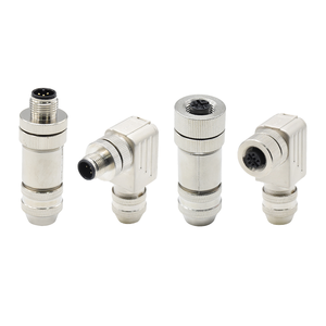 IP67 IP68 M12连接器5针A码防水焊接印刷电路板面板安装信号公母插头插座M12连接器 - Product Image 2
