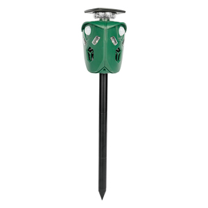 Outdoor Solar Animal Repeller 360 Degrees with Strong LED Flashing Light Wild Animal Deterrent Ultrasonic Monkey Repeller - Product Image 1