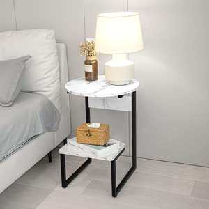Wholesales Living Room Bedroom <strong>Rustic</strong> Snack <strong>Table</strong> 2-Tier Modern Wooden Coffee <strong>Table</strong> Small Place Endtable Side <strong>Table</strong>