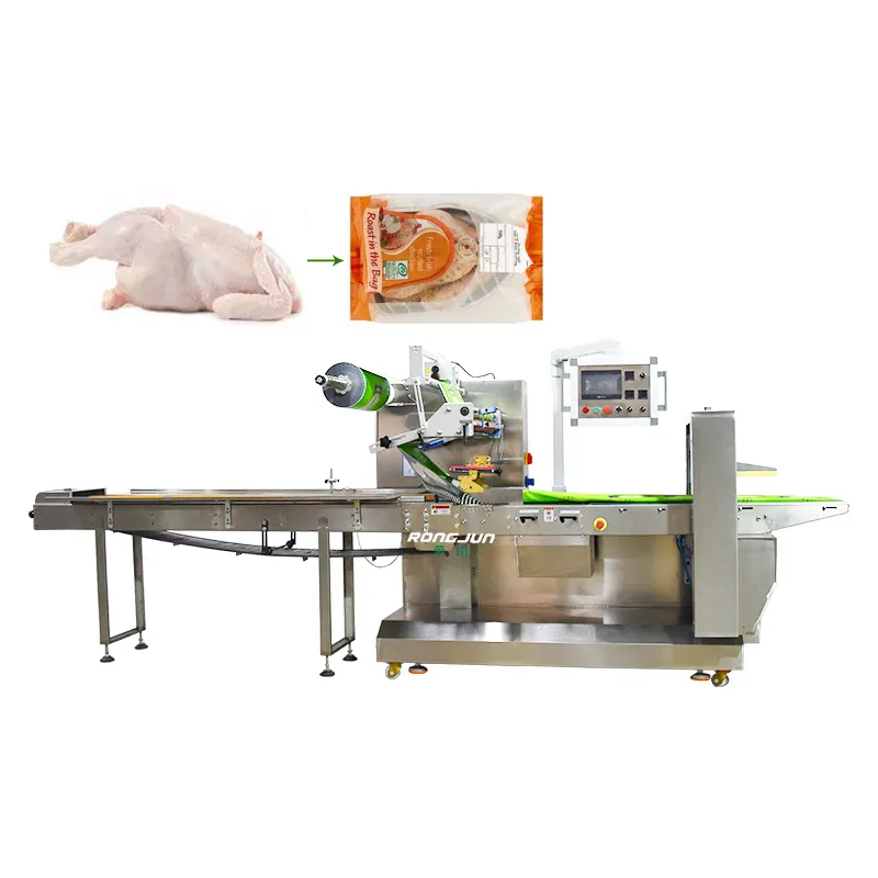 Horizontal automatic frozen kebab packing machine meat bags wrapping machine