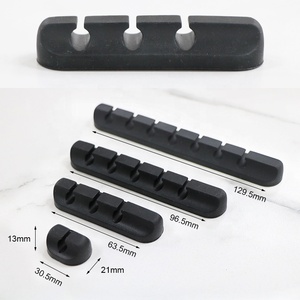 ที่หนีบสายไฟบนโต๊ะปรับแต่งโลโก้ได้ตามต้องการถาดจัดระเบียบสาย USB ซิลิโคนสายข้อมูลที่มีกาวในตัวช่วยจัดระเบียบสายเคเบิลโทรศัพท์ - Product Image 3