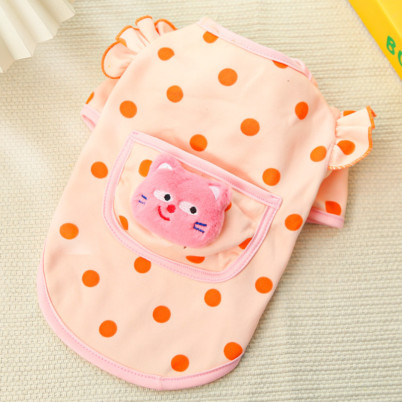 253B Pink Cat with Pink and Orange Spots
