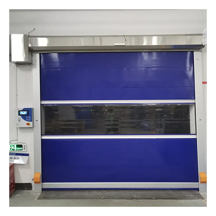 produces thermal insulation cold storage workshop vertical automatic induction PVC high speed doors