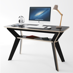 Escritorio de ordenador de estudio, escritorio de estilo nórdico, multifunción, blanco, Moderno - Product Image 1