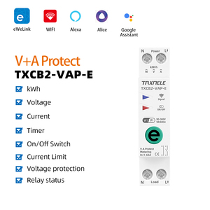 Ewelink WIFI Smart <strong>Circuit</strong> <strong>Breaker</strong> 1P 63A Power Energy Meter KWh Remote Switch Timer Relay MCB Voltage Current Protect TAXNELE - Product Image 5