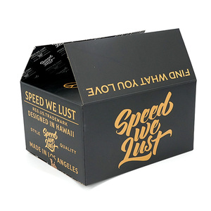 Siyah çift taraflı oluklu karton kağit kutu RSC kağıt depolama nakliye kutusu ile özel logo ofset baskı - Product Image 4