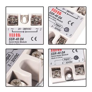 Aismartlink-Módulo de relé de estado sólido monofásico, entrada de 3-32V CC, salida de 24-380V CA para controlador de temperatura - Product Image 4