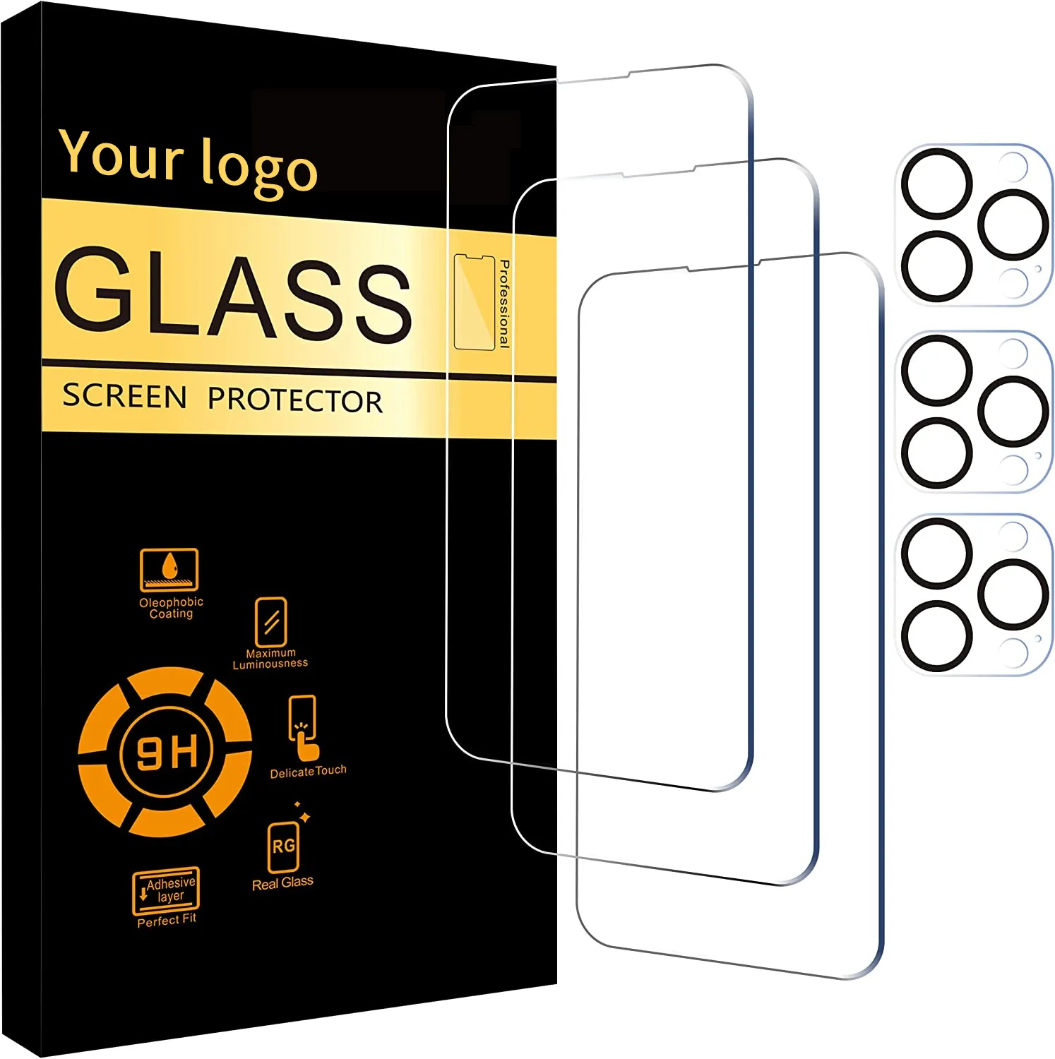 Закаленное стекло для защиты экрана мобильного телефона, Защитная пленка для iPhone 14, Защитная пленка для экрана 12, 13 Pro Max, 3 и 5 шт. в упаковке