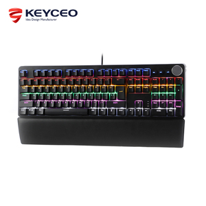 KEYCEO机械键盘游戏独立旋钮控制背光RGB背光OEM舒适软皮扶手 - Product Image 4