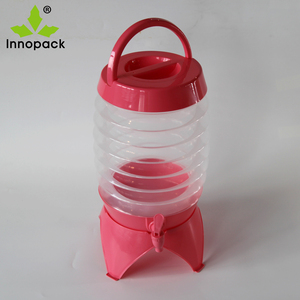 Kamp gezileri için musluk ile çok renkli taşınabilir PVC katlanabilir su deposu - Product Image 2