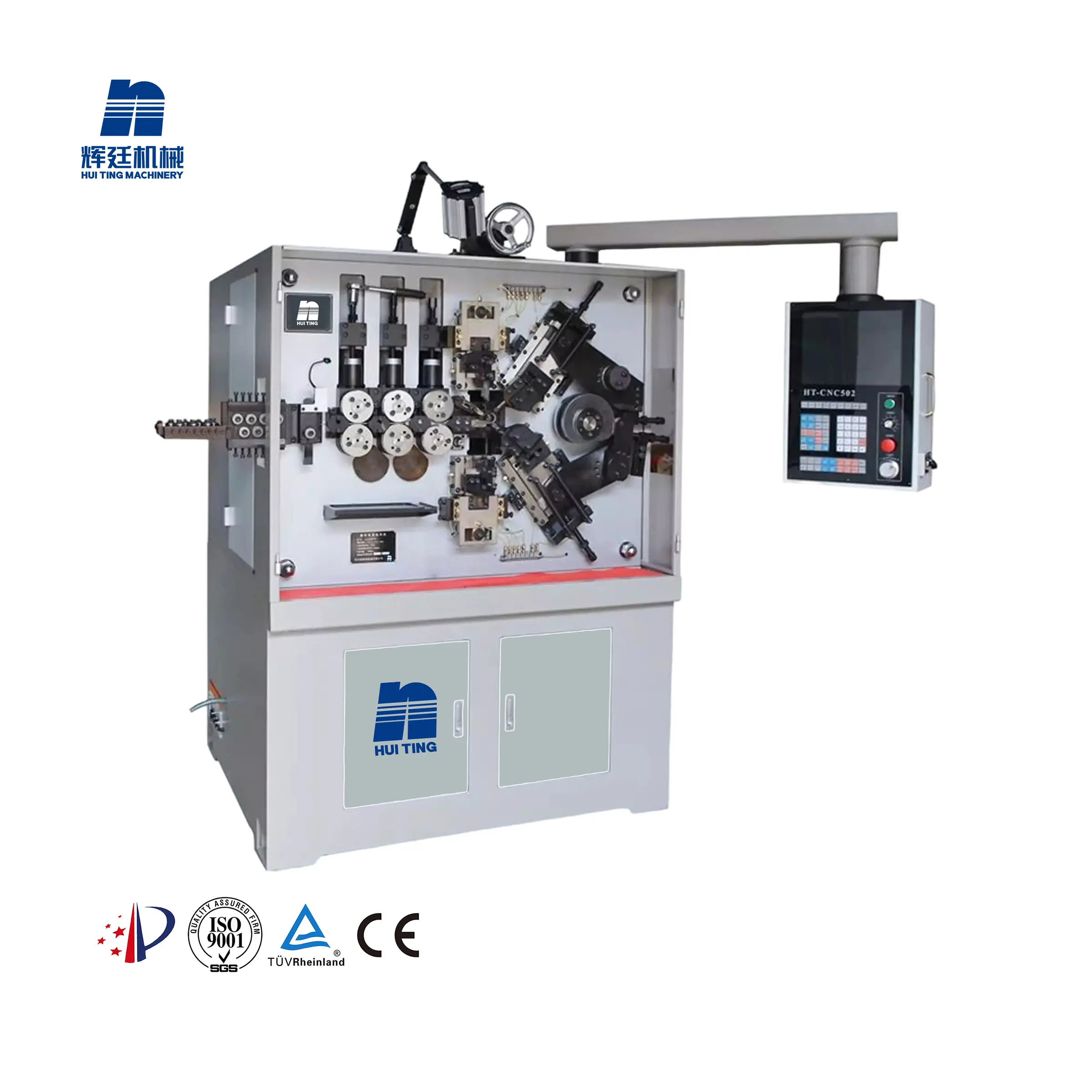 Huiting-máquina de bobinado de resorte de compresión OEM/ODM, 5 ejes, 2-6mm, 3D, CNC, de alta eficiencia