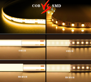 แถบไฟแอลอีดียืดหยุ่นได้แถบไฟในร่ม cob สองสีนำแสงทำงาน DC12v DC24v cuttable 8W 10W นำแสง12V อินพุต - Product Image 3